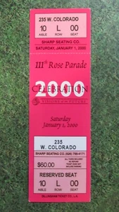 2000 111th Rose Parade 235 W. Colorado Ticket Stub - Picture 1 of 2