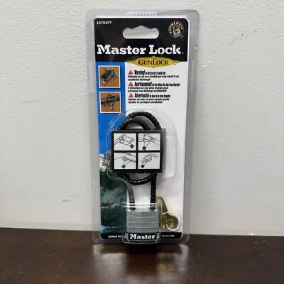 MasterLock Braided Stainless Steel Cable Gun Lock Scratch Resistant Ca-approved - Image 1 of 4
