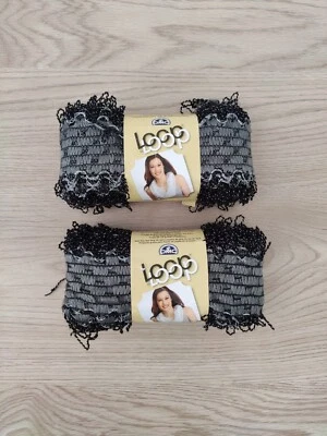 DMC Loop Enchantment fio de fita rendada para crochê, preto-cinza lote 414 lote de 2 - Imagem 1 de 4