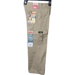 Wrangler Tan cargo relaxed straight leg pants casual school NWT Boys Size 5R - Picture 1 of 12