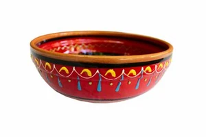 Terracotta Red, Deep Serving Dish - Hand Painted From Spain - Picture 1 of 9