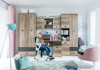 Children, teens bedroom furniture, set Malcolm, strong and solid, 4 pieces - Image 1 of 4