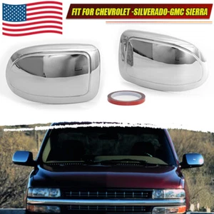Cubiertas de espejos retrovisores laterales cromados para Chevy Silverado/GMC Sierra 1999-2006 - Imagen 1 de 11