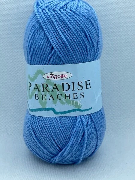 6 X 100g King Cole Paradise Beaches DK Knitting Wool / Yarn Colour Cool (blue)