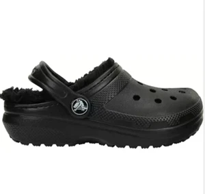 Unisex Child Size c10 - Crocs Classic Lined Clog Black/Black - Picture 1 of 7
