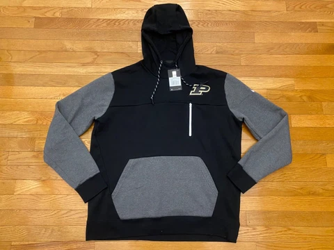 NEW NWT Men’s Nike Purdue Boilermakers Black Hoodie Size XXL Team Issue Cover
