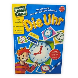 Die Uhr Uhrzeit Stunden und Minuten lernen Ravensburger Lernspiel Spielen Lernen - Bild 1 von 8