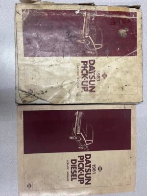 1981 Datsun Scegliere Up Camion Servizio Riparazione Negozio Manuale Set Con - Immagine 1 di 4