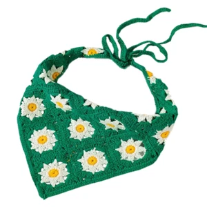 FZBNSRKO Crochet Bandana Head, 1 Pack - Hair Scarf, Knitted Hair Kerchief Tie - Picture 1 of 12