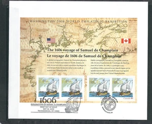 USA SC # 4074 Samuel De Champlain , Joint Issue With Canada , Double cancel .FDC - Picture 1 of 1