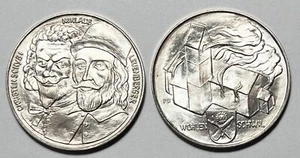 TERCENTENARY of the SWISS PEASANTS WAR,  2-silver MEDALS 1653-1953 300th ANNIV. - Picture 1 of 2