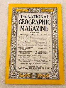 National Geographic March 1955 Rio de Janeiro, Wai Wai Indians, Brazil, Pakistan - Imagen 1 de 1