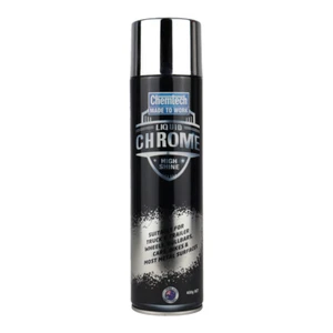 Chemtech Liquid Chrome High Shine Paint Aerosol 400g Wheels Bikes - Picture 1 of 2