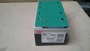 P40 03367 3M Hookit Green Strips 93 x 175mm Box (50) 8 holes Sanding Sheets - Picture 1 of 3