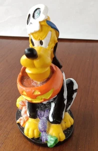 Disney PLUTO Halloween Skeleton Costume w Pumpkin Statue Figure 5" Resin - Picture 1 of 7