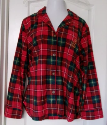 Ralph Lauren Red Plaid print Sleep top Size Xl - Image 1 of 3