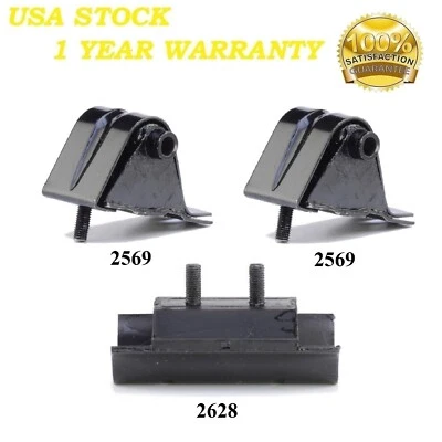 3 PÇS MOTOR & TRANS MOUNT FIT 1987-1990 JEEP WRANGLER 2,5L - Imagem 1 de 4