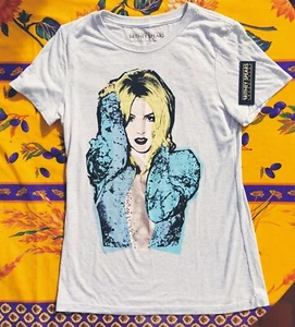 BRITNEY SPEARS COLLECTION WARHOL GRAPHIC GREY SHIRT SIZE M NEW WITH TAG - Picture 1 of 4