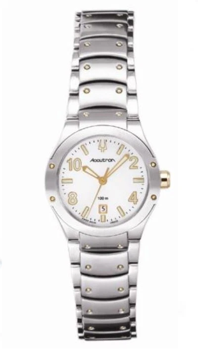Bulova Accutron 28M09 Women's Breckenridge Two-Tone Stainless Steel Watch $595 - Image 1 of 1
