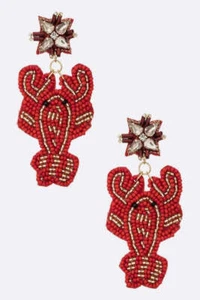 Pendientes de cuentas icónicas de Crawlfish Louisiana - Imagen 1 de 3