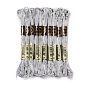 10Skein 6-Ply Polyester Embroidery Floss Segment Dyed Cross Stitch Threads 0.5mm - Picture 1 of 201