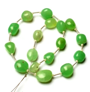 Natural Chrysoprase Gemstone 10 to 13 mm Smooth Nugget Shape Beads 12" Strand - Picture 1 of 6
