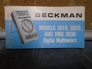Manual de usuario multimetros digitales Beckman Models 3010, 3020 y RMS 3030 - Imagen 1 de 3