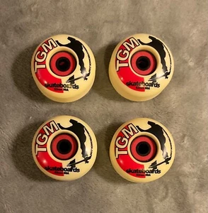 TGM Skateboard Wheels 52mm 99A White + ABEC 5 Bearings (Set of 4) NEW - Picture 1 of 2