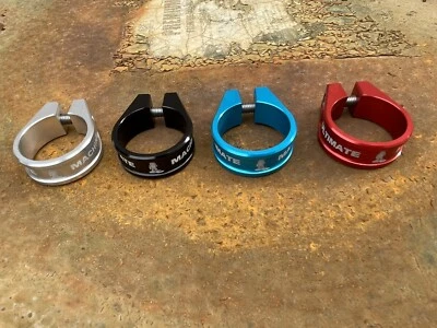 Abrazadera de tija de sillín de aluminio 1,437" vintage antiguo nuevo stock Foto 1 de 4