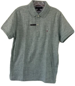 T-SHIRT UOMO L Slim TOMMY HILIGER POLO COLLETTO BOTTONI MANICA CORTA THFlex - Foto 1 di 8