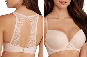 Paramour Felina 115011 Carolina Seamless Contour Plunge T-Back Bra 42DDD Beige * - Picture 1 of 6