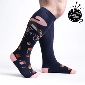 Feeling Squirrelly Wide Calf Knee High Socks Women's XL Stretch It Fashion New - Picture 1 of 3