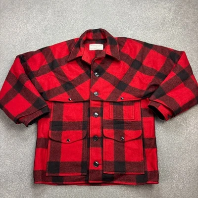 CC Filson Jacket Adult Medium Red Mackinaw 100% Wool USA Outdoors Work Men - Image 1 of 4