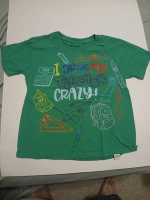 ¡CONDUZCO LOCO A MI PROFESOR! Camiseta verde niño talla Xs Foto 1 de 3