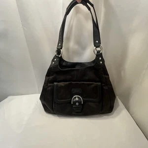 Coach Black Metallic Sparkly Signature Jacquard Campbell Purse Handbag F26245 - Picture 1 of 20