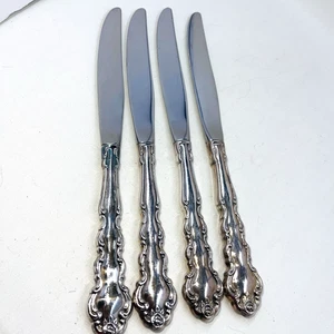 4 cuchillos de cena Betty Crocker 1971 placa de plata Oneida Community BEETHOVEN cuchillo - Imagen 1 de 12