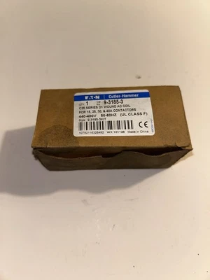Eaton Cutler-Hammer 9-3185-3 C25 Series D1 bobina de CA herida 440-480V 50/60Hz Cls F Foto 1 de 3