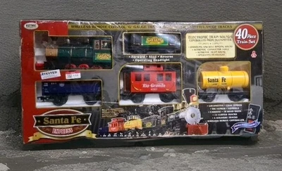 EZTEC Santa Fe Express 40PC Wireless Remote Control "G" Gauge Train Set - Image 1 of 4