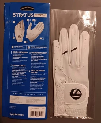 TaylorMade Stratus Tech Golf Glove Durable Breathable White Small Left Hand - Image 1 of 4
