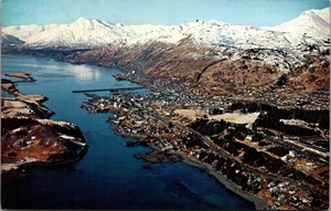 KODIAK, Alaska AK birds eye view Postcard - Picture 1 of 2