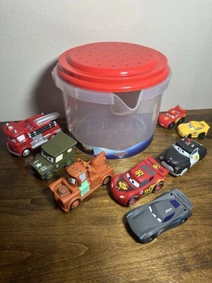 Disney Pixar Cars Toy Bath Buddies Tub Set /W Jackson Storm Swimways And Extra’s - image 1 of 4