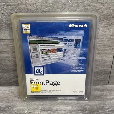 Microsoft FrontPage 2002 Full Version for Windows 98 392-01099 PC 0301 X06-22264 - Image 1 of 4