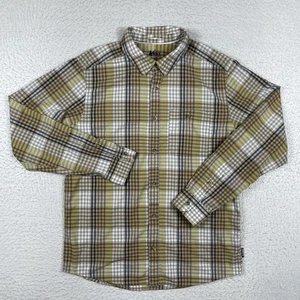 REI Shirt Mens Large Brown Plaid CO-OP Outdoors Travel Hiking Camping Workwear - Picture 1 of 11