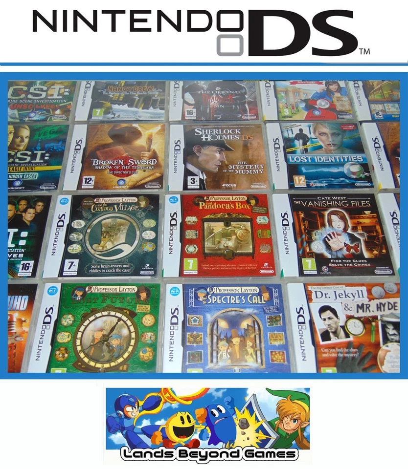 Nintendo DS Games Mystery Crime Detective Hidden Object Puzzle P&C Adventure - Image 1 of 1