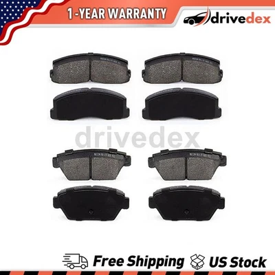 Front Rear Semi-Metallic Brake Pads Fits 1990 Dodge 2000 GTX_DV - Image 1 of 4