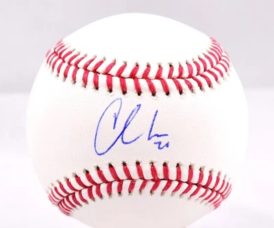 Chas McCormick Autographed Rawlings OML 2022 WS Baseball - JSA W *Blue - Image 1 of 4