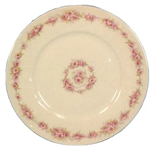 Theodore Haviland Salad Plate Limoges Pink Rose Garland White Porcelain Antique - Picture 1 of 3