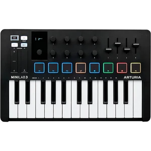 Arturia MiniLab 3 Hybrid Keyboard Controller Black - Picture 1 of 8