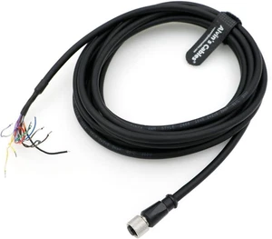 M12 A-Code 12 Pin Female to Open End Power I/O Cable for Cognex - Picture 1 of 10