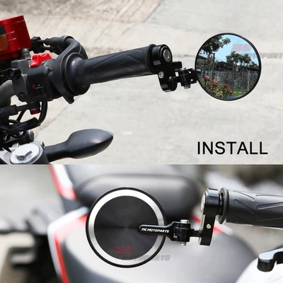 Espejos retrovisores de extremo de barra plegables plateados CNC RENACIDOS para Suzuki Hayabusa GSX1300R 2008-2021 Foto 1 de 4